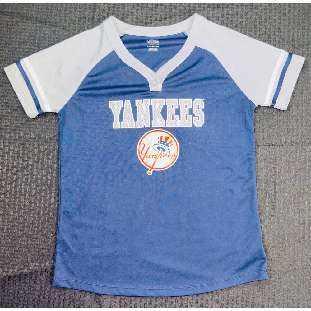 New York Yankees Jersey, Blue, Girl's Youth XL (14/16)